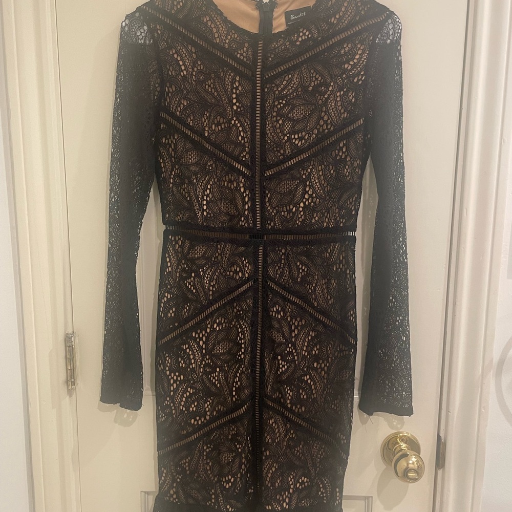 Bardot Black Lace Dress